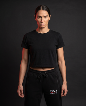 BM joggers on model - studio