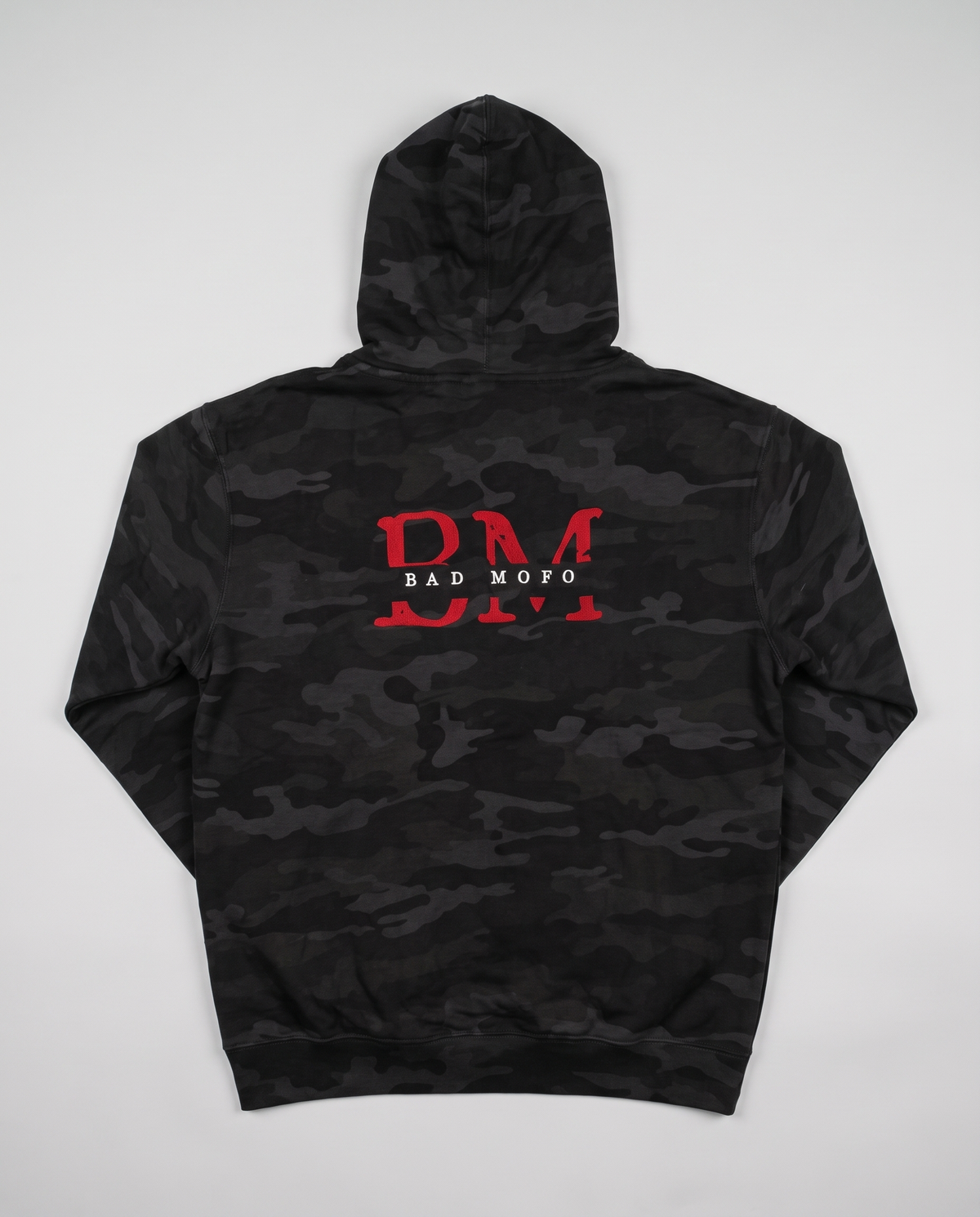 Camo BM hoodie back - catalog