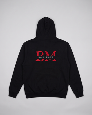 Black BM hoodie back - catalog