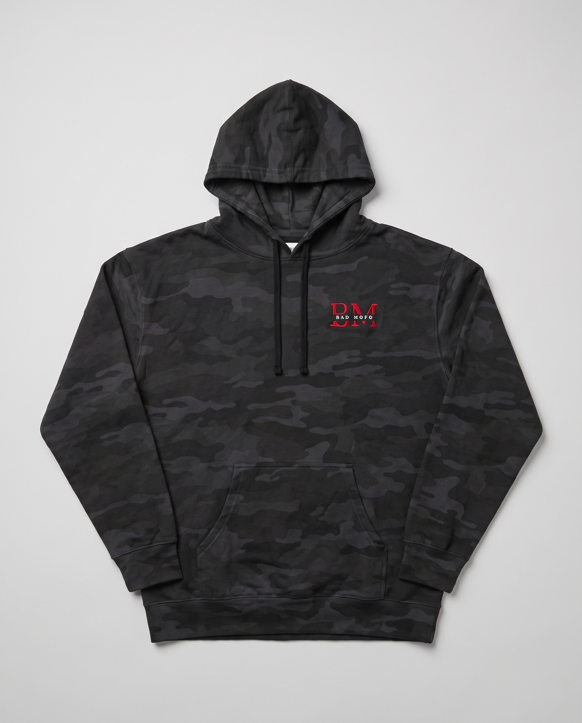 Camo BM hoodie front - catalog