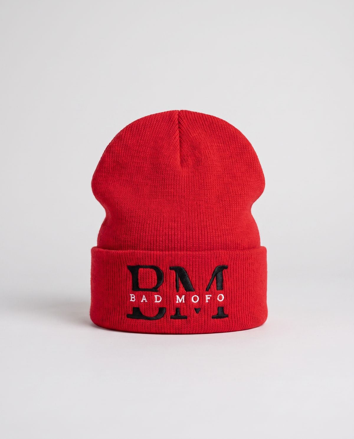 Red cuffed BM beanie - catalog