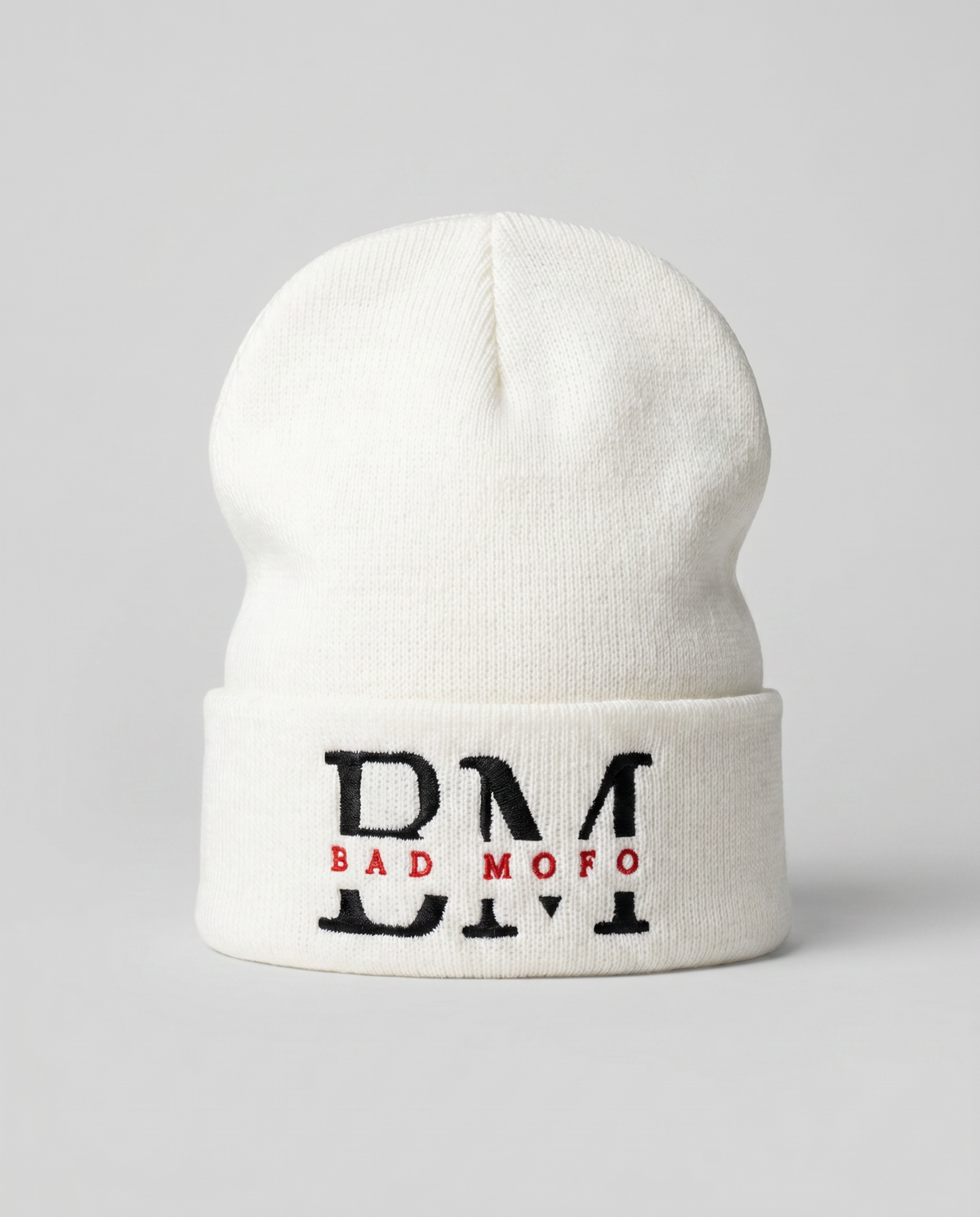 White cuffed BM beanie - catalog