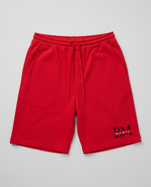 Red BM sweat shorts - catalog