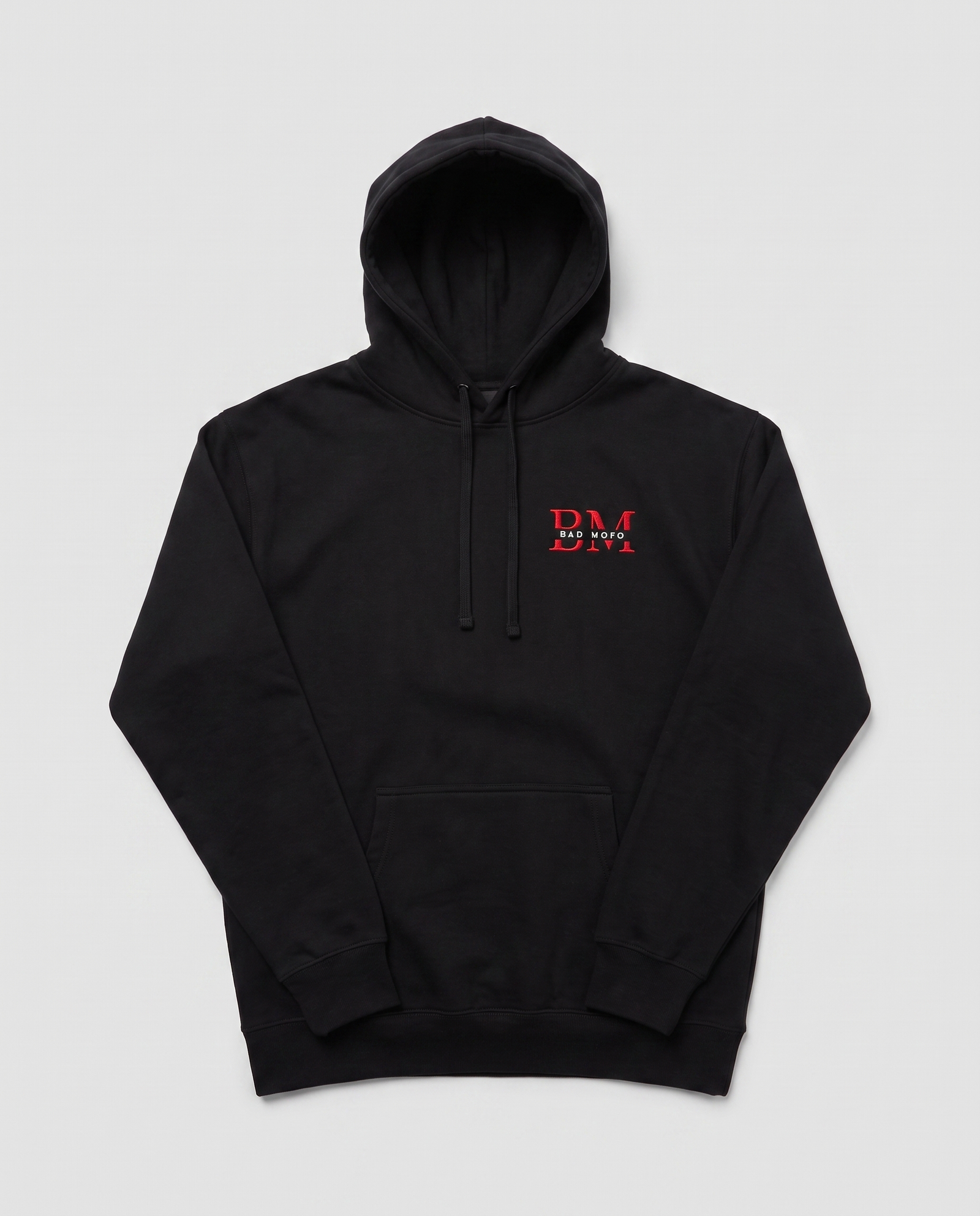 Black BM hoodie hero - dark studio
