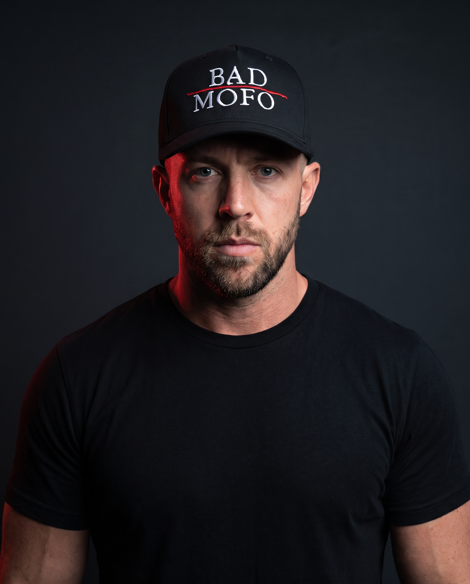 Black Bad MoFo cap - dark studio