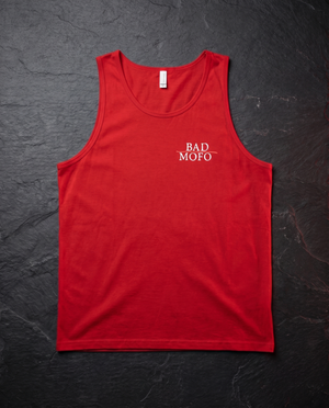 Red Bad Mofo tank - dark studio