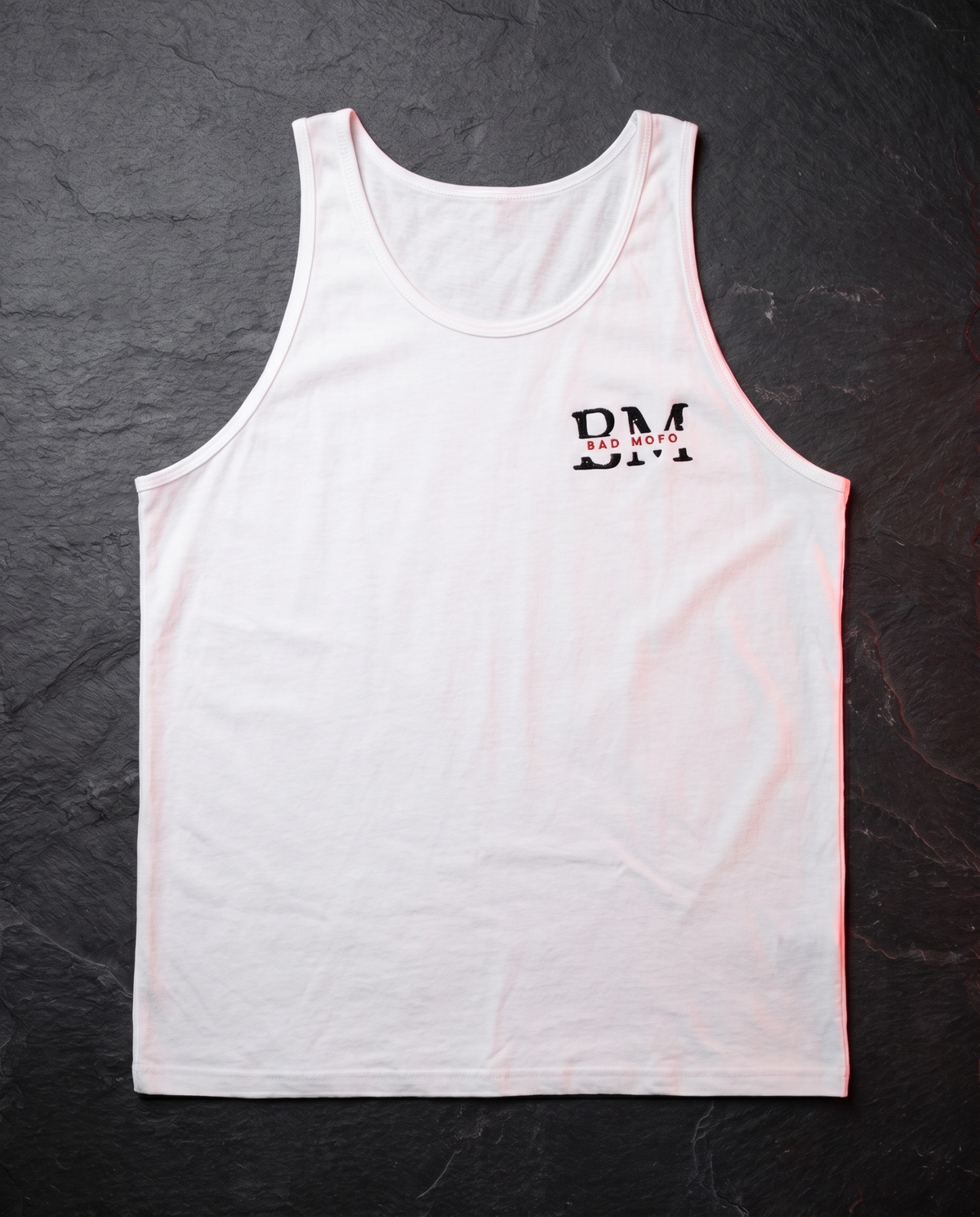 White BM tank - dark studio