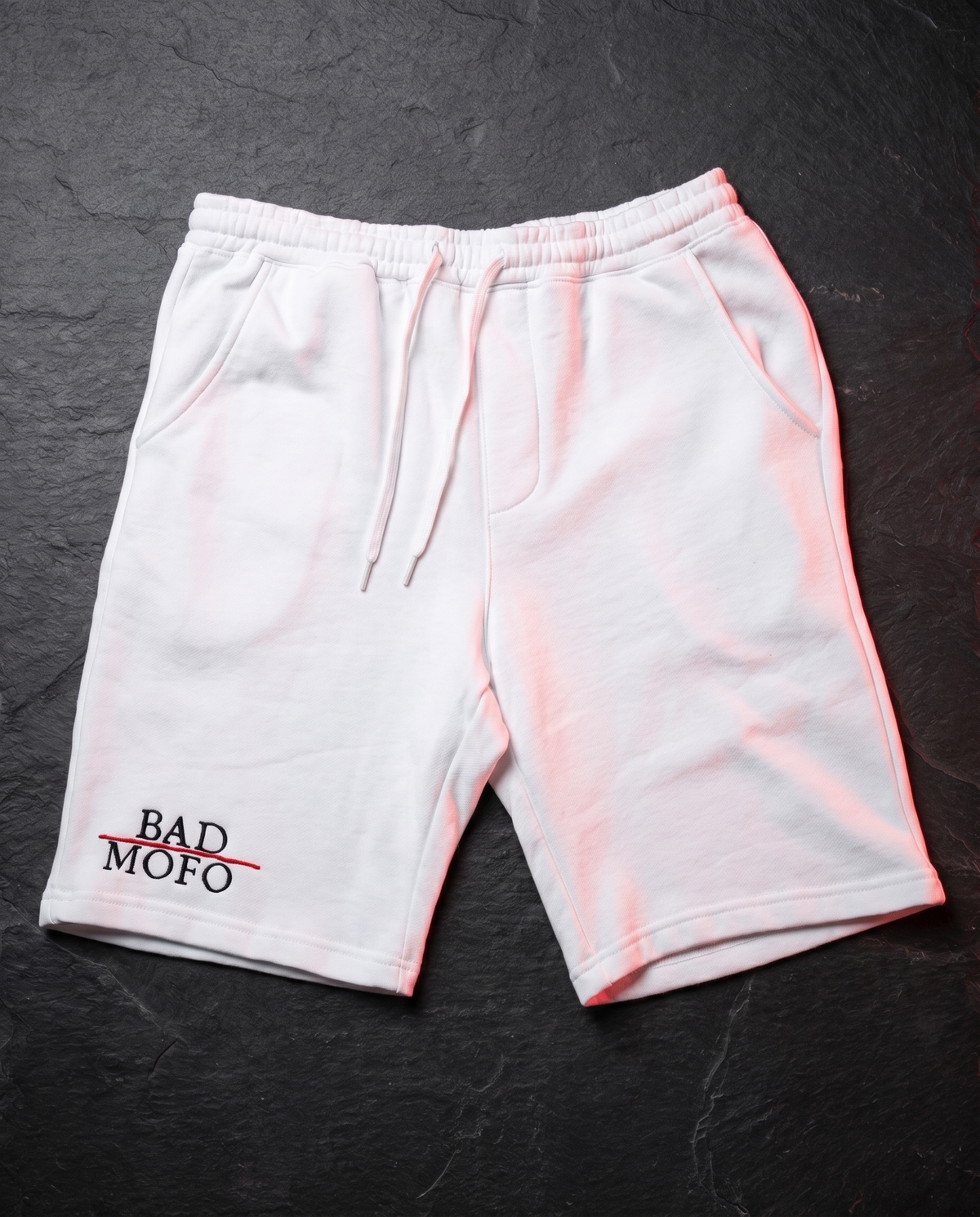 White Bad Mofo shorts - dark studio