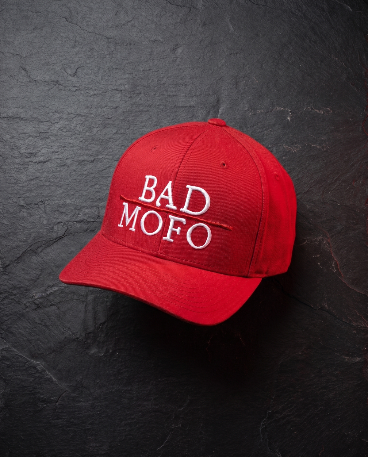 Red Bad MoFo FlexFit cap - dark studio