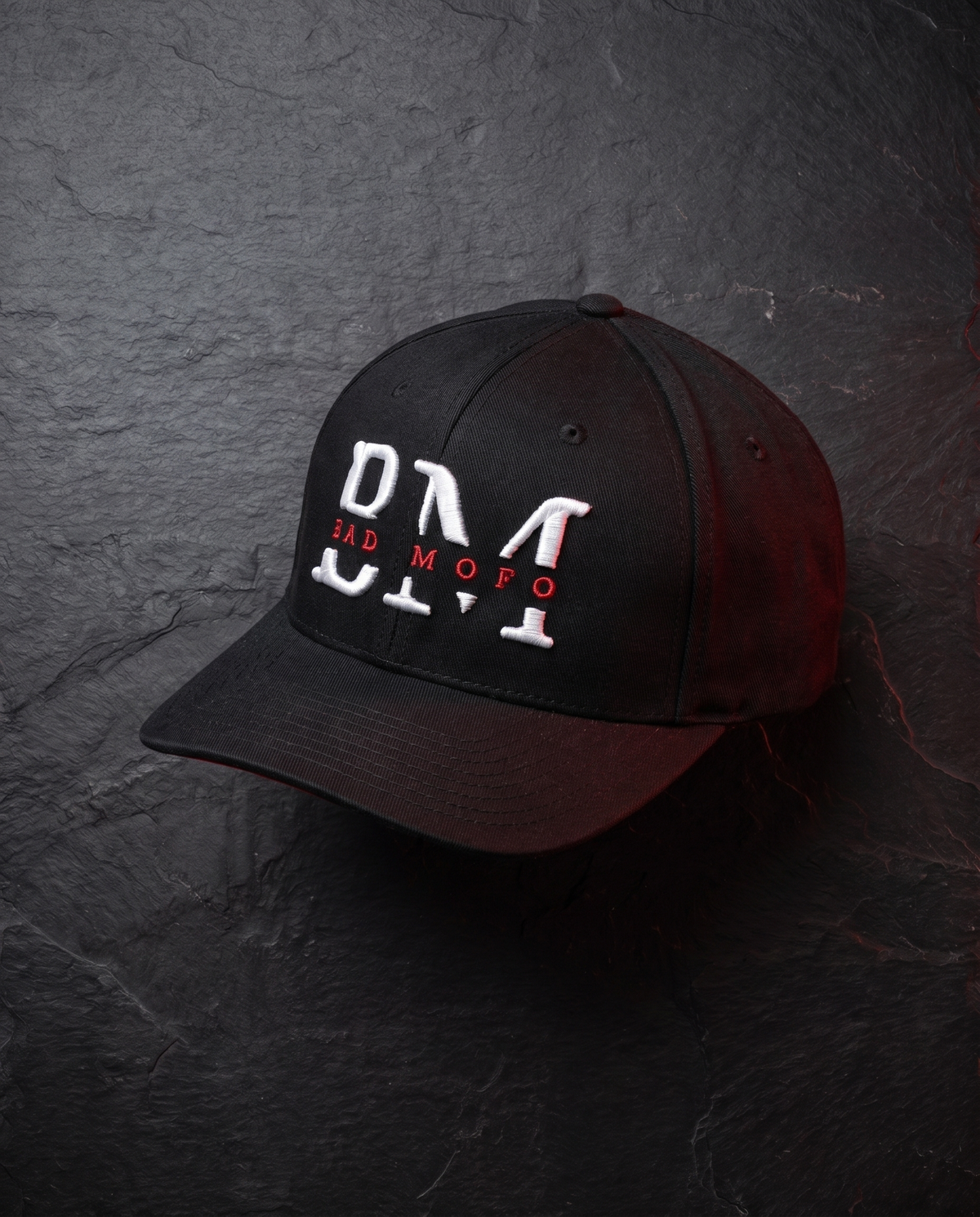 Black BM fitted hat - dark studio