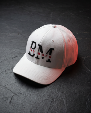White BM New Logo hat - dark studio