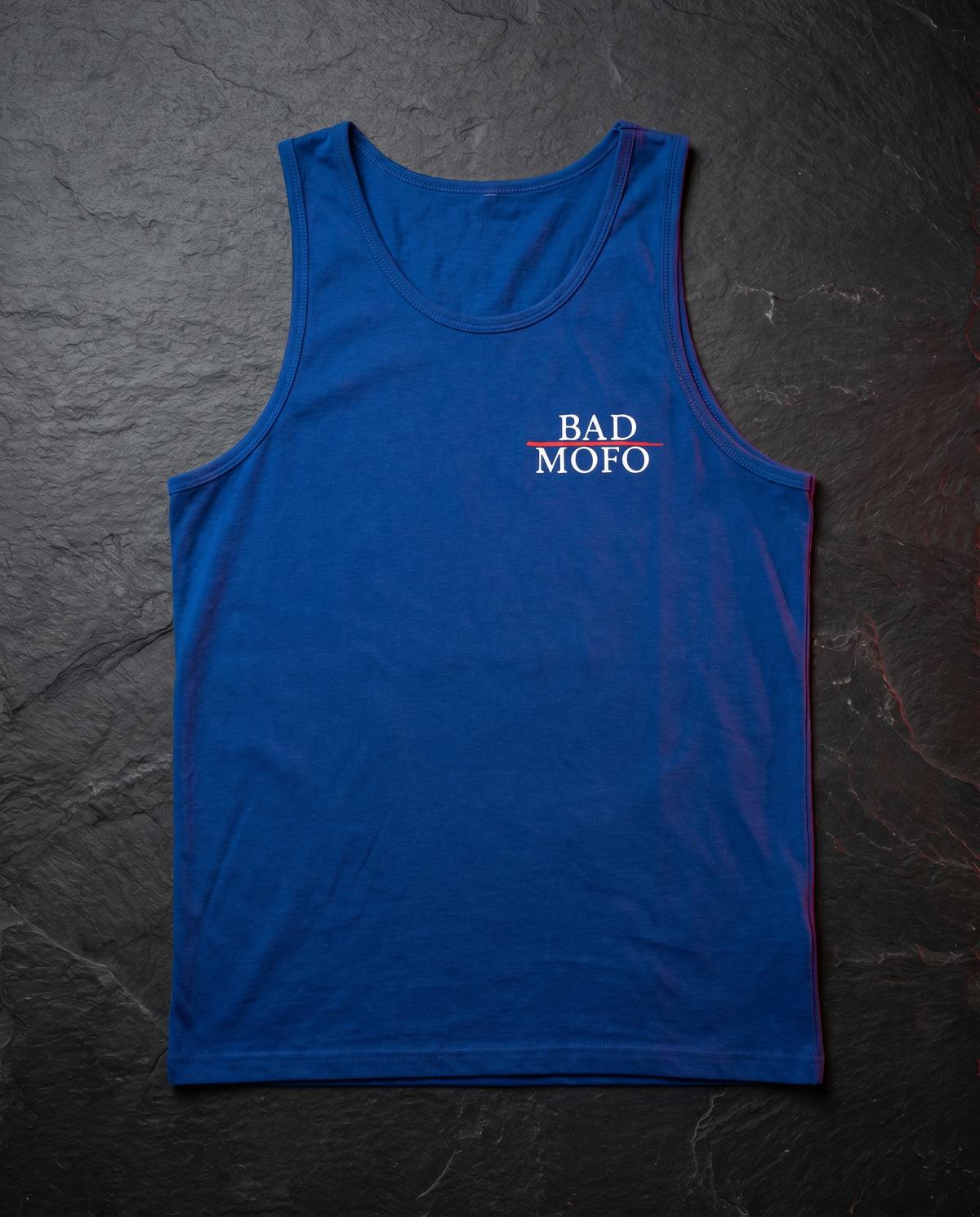 Blue tank - dark studio